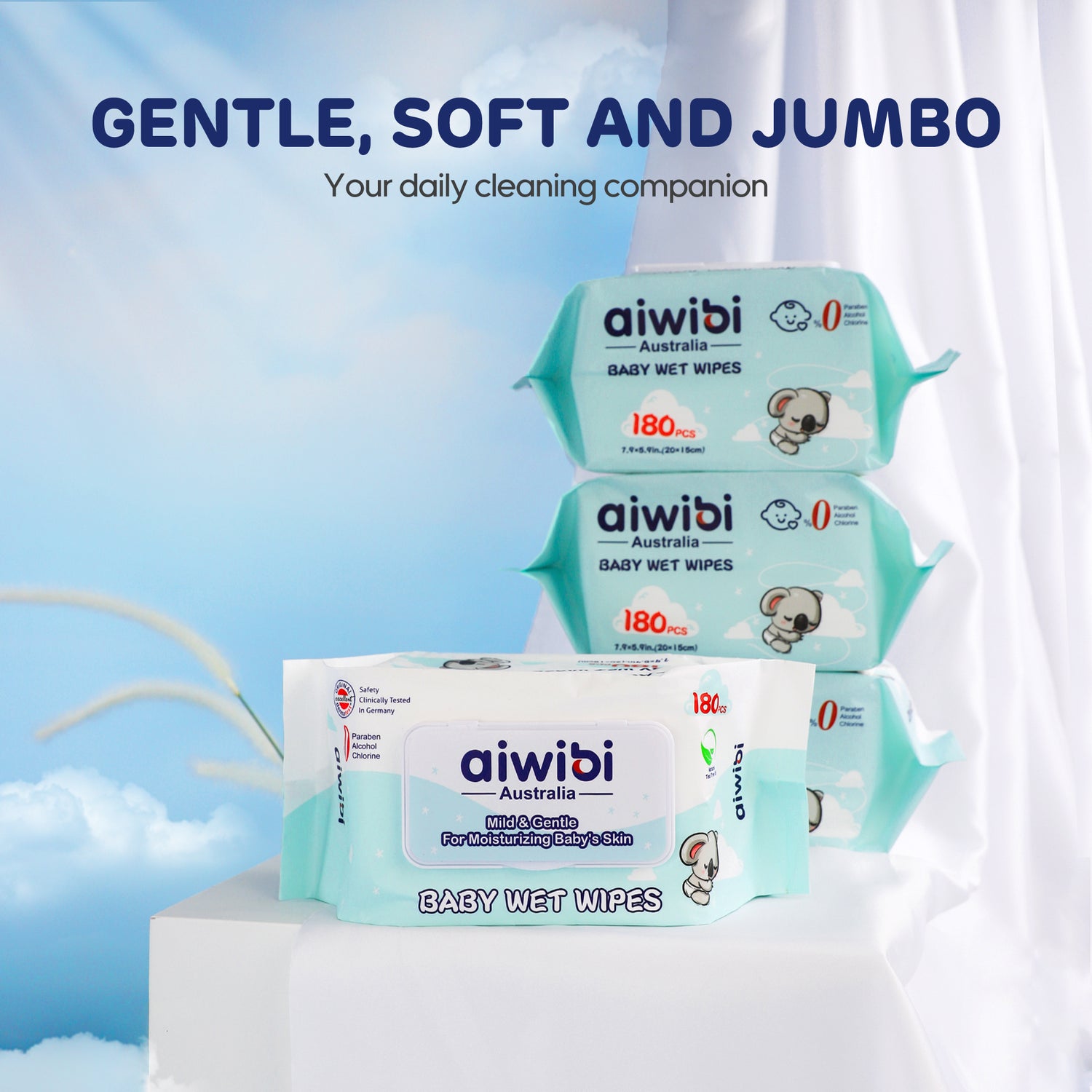 Gentle Soft Nəm Salfetləri (180 Ədəd)