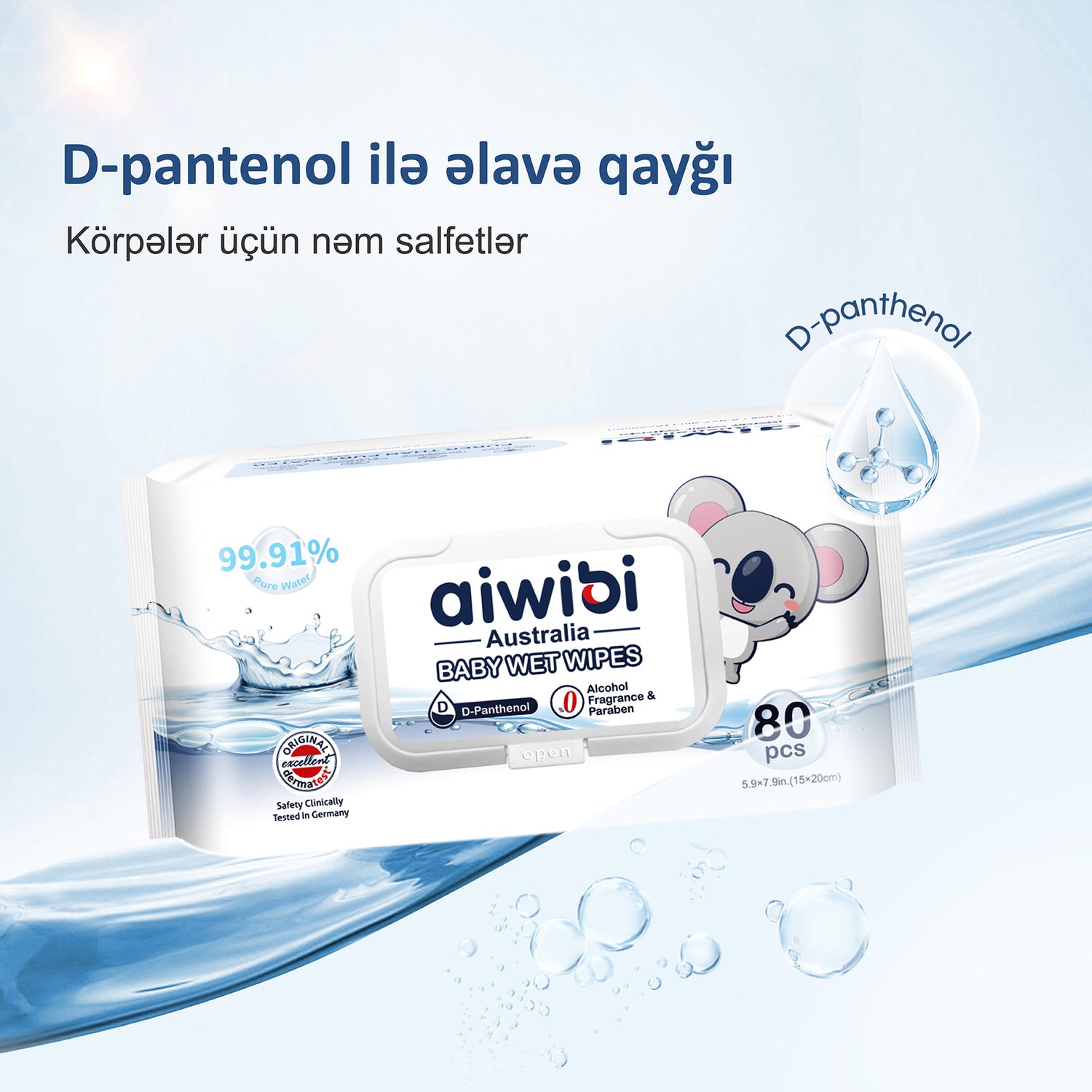 D-Pantenol ilə nəm salfetlər
